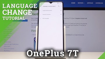 How to Change Language in OnePlus 7T - Language Settings