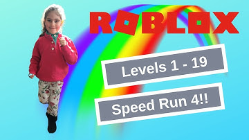 Doing Levels 1 - 19 In ROBLOX Speed Run 4