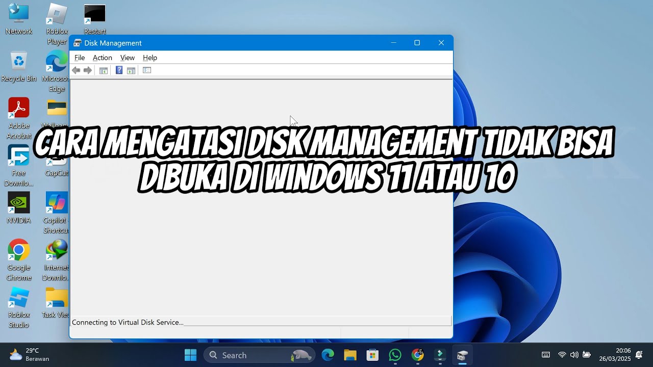Cara Mengatasi Disk Management Tidak Bisa Dibuka di Windows 11 atau 10