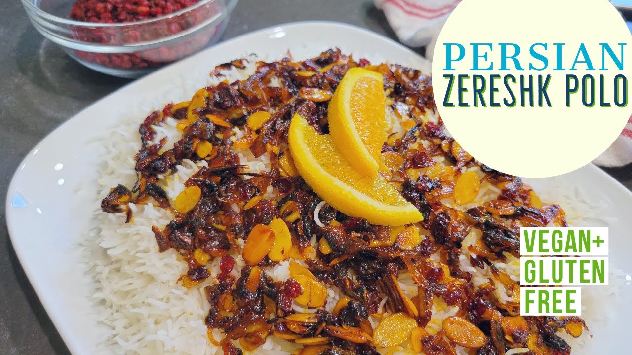 Persian Barberry Pilaf Dinner Recipe | ZERESHK POLO | Vegan + Gluten Free 