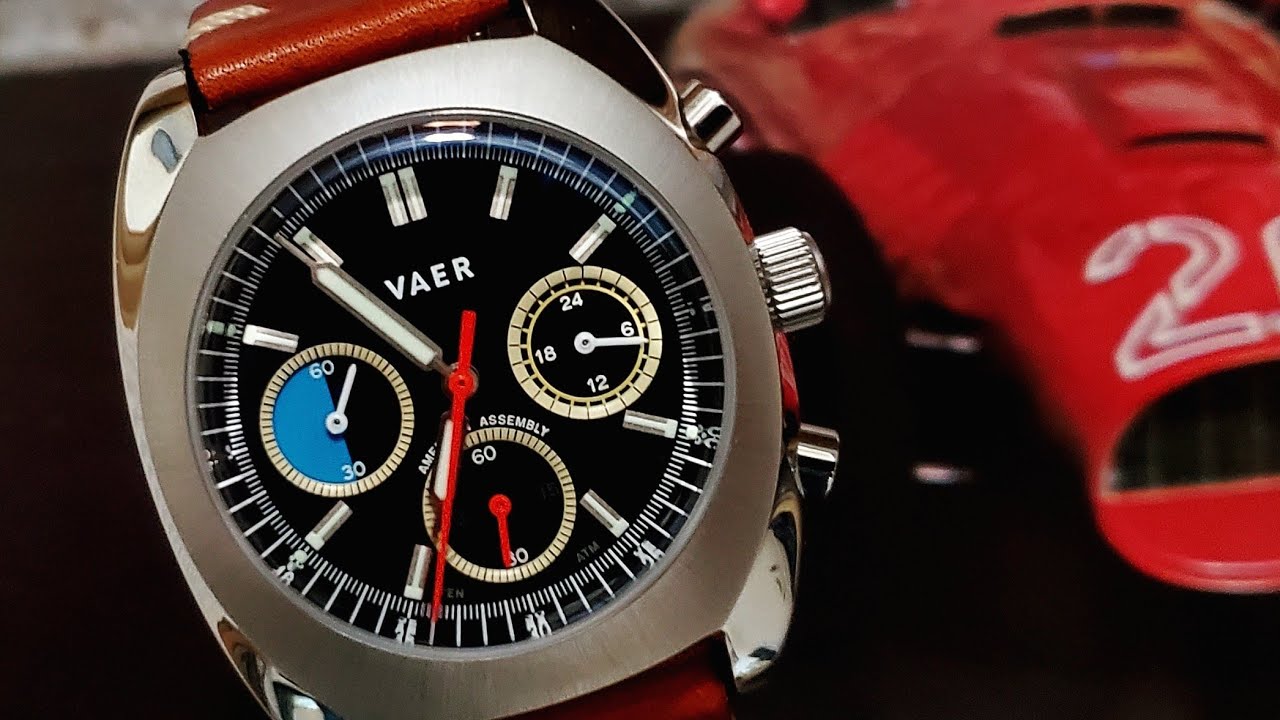 VAER R1 Chronograph 38mm full overview - YouTube