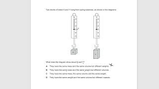 IGCSE Physics (Code: 0625) Density [Question 11]
