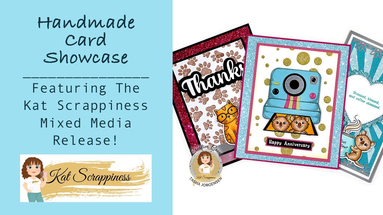 Handmade Cards - Kat Scrappiness June Mixed Media Release - Project Showcase!  