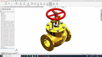 STOP VALVE PROJECT ANIMATION AND ROTATION IN SOLIDWORKS