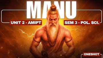 Manu | Indian Political Thought | Manu Political Thought | BA Political Science | BA Program