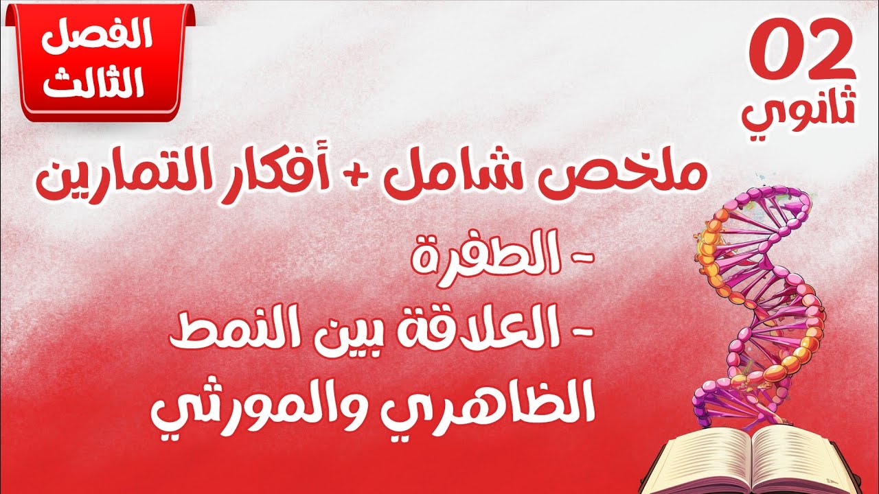 أقوى ملخص في الطفرة × العلاقة بين النمط الظاهري والمورثي× افكار التمارين | ثانية ثانوي