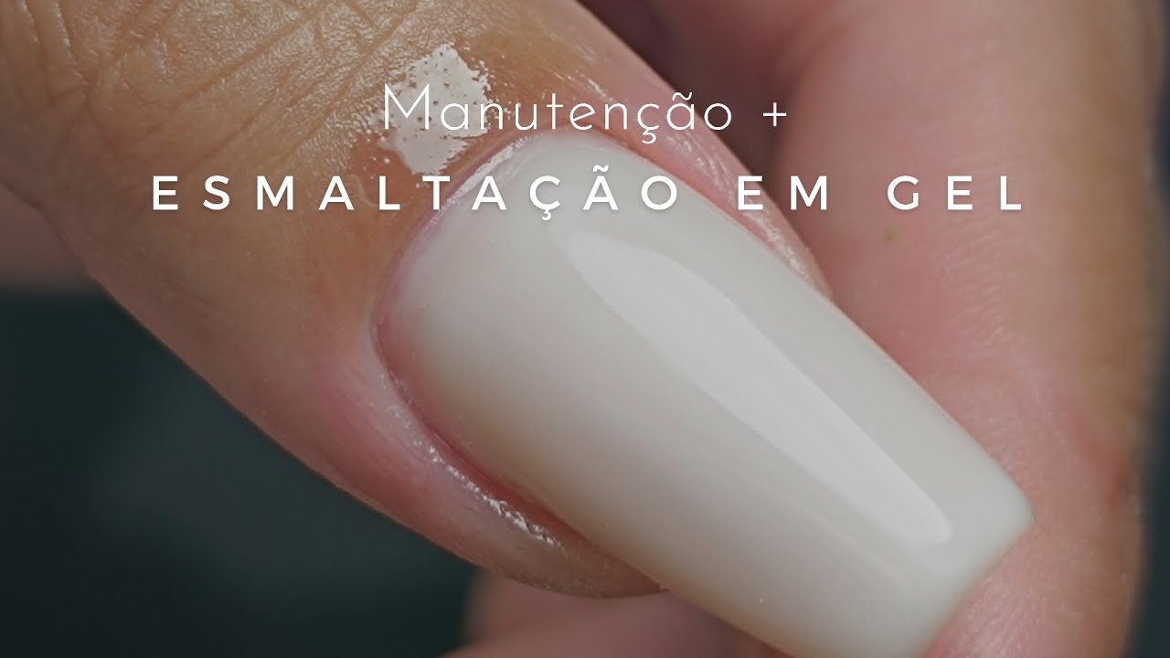 Manutenção + Esmaltação em Gel com Renda - YouTube