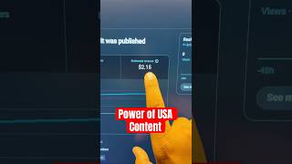 USA Content vs Other Niches (Money Comparison) #youtube #earnings #shorts