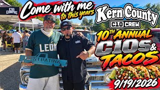 C10 TRUCK SHOW Kern County C10s and TACOS 9/19/2026 come with me and let's check it out