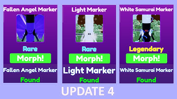 Roblox - Find the Marker Morphs - Fallen Angel Marker - Light Marker - White Samurai Marker