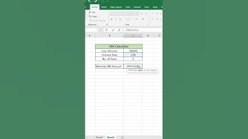 EMI Calculator in Excel#excel #exceltricks #exceltutorial #tech #workhacks #corporate  #finance