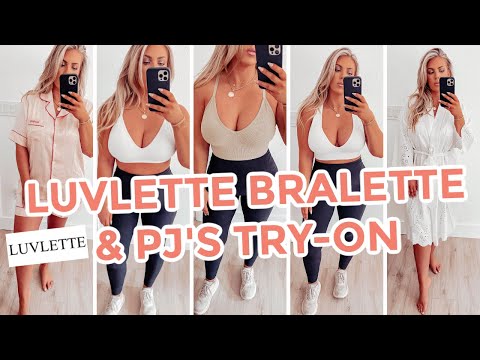 LUVLETTE Midsize/36D Bralette & Pj's TRY- ON