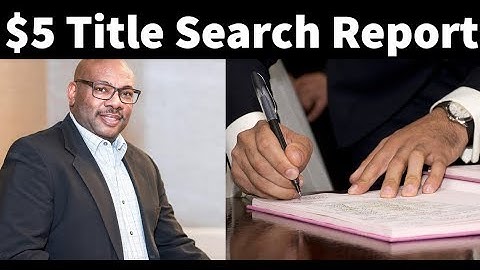 Title Search Report of Property for $5