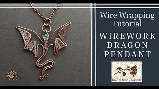 Wirework dragon pendant wire wrapping tutorial, how to wire weave, how to wire wrap.