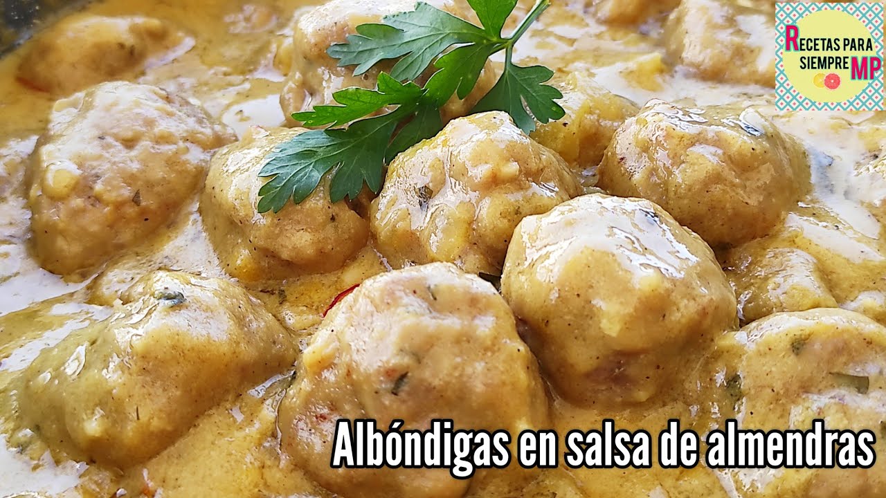 Albóndigas en Salsa de Almendras. Receta paso a paso