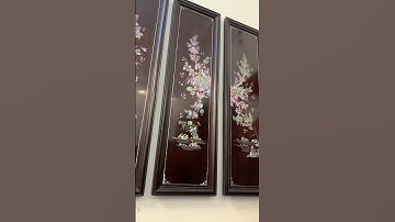 TRANH BỘ TỨ QUÝ TÙNG CÚC TRÚC MAI KHẢM ỐC SINGAPORE ĐẲNG CẤP-097.112.6568