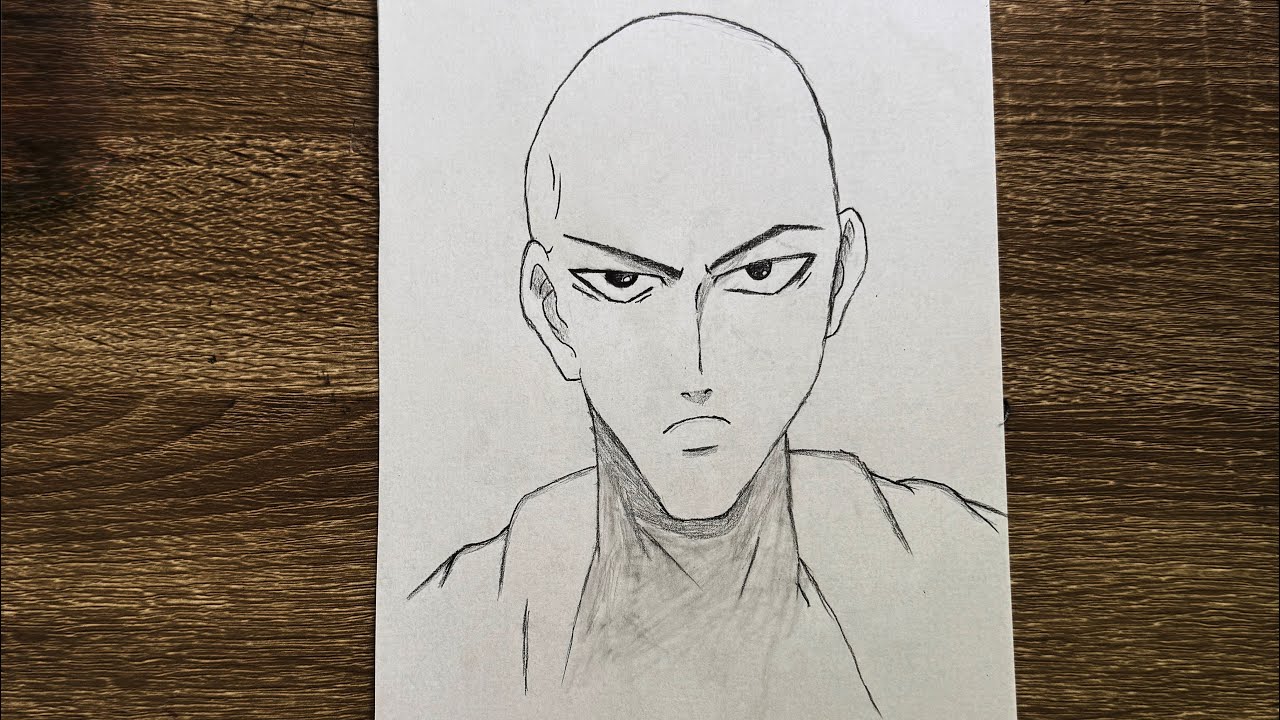 How To Draw SAITAMA From One Punch Man || Easy Anime Drawing step By Step || Easy Tutorial Drawing