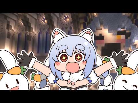 【手描き】野うさぎ建築に感動するぺこら | Pekora Gets Emotional Over Nousagi Builds【兎田ぺこら/ホロライブ切り抜き/切り抜き漫画】