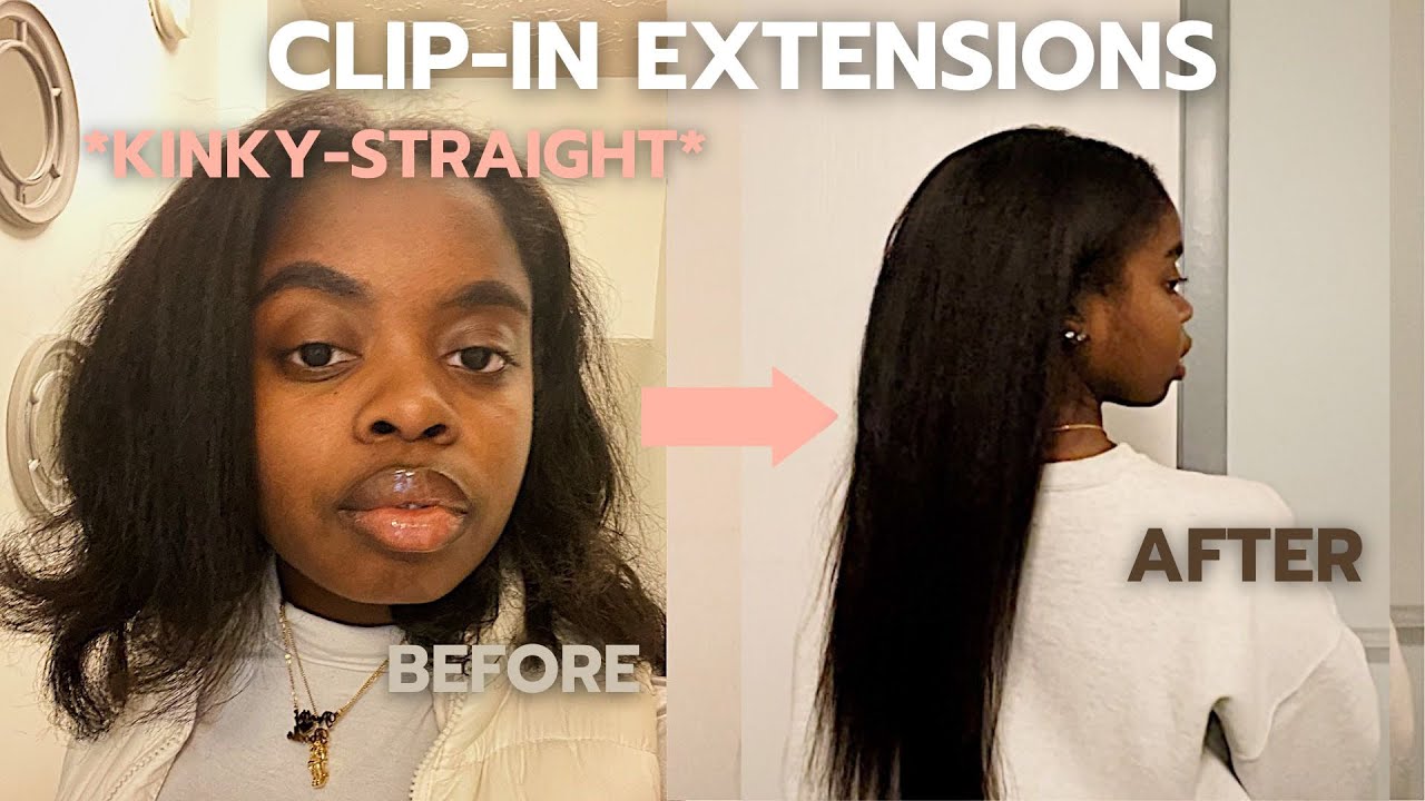 Kinky Straight Clip In Human Hair Extensions Clips In Extension