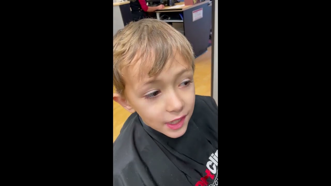 Grayson gets a haircut