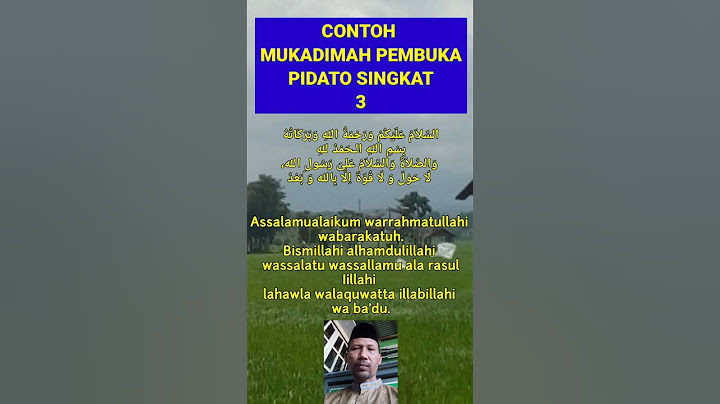 contoh mukadimah pembukaan pidato singkat 3 #shorts