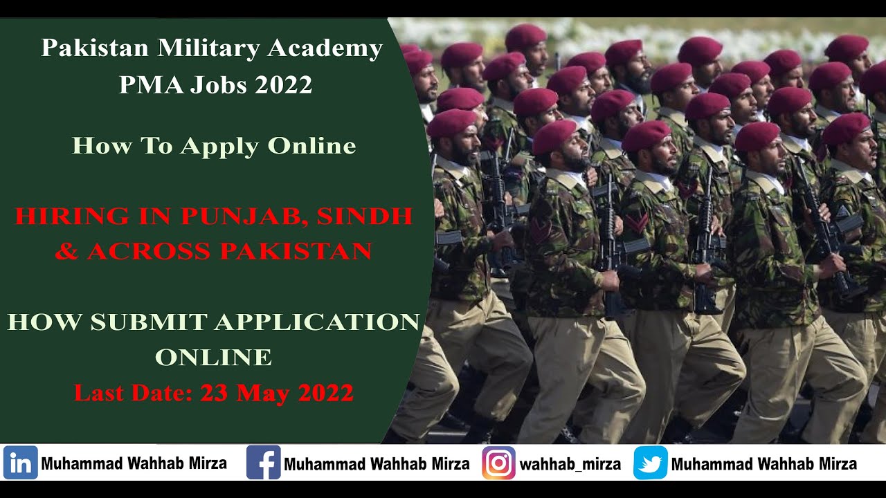 Pakistan Military Academy PMA Jobs 2022 Latest jobs PMA 2022 Apply