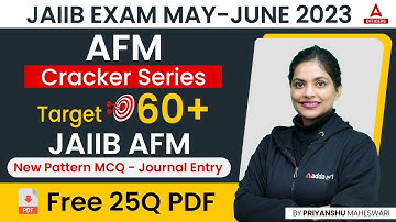 JAIIB AFM Cracker Series | JAIIB AFM New Pattern MCQ | Journal Entry