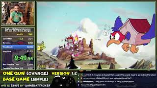 Cuphead One Gun Charge in 23:23 (Base Game, Simple)