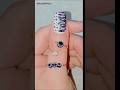 Simple & Easy Nail Art at Home 💙🤍 | White & Dark Blue Nail Design | Beginner Friendly #simplenails
