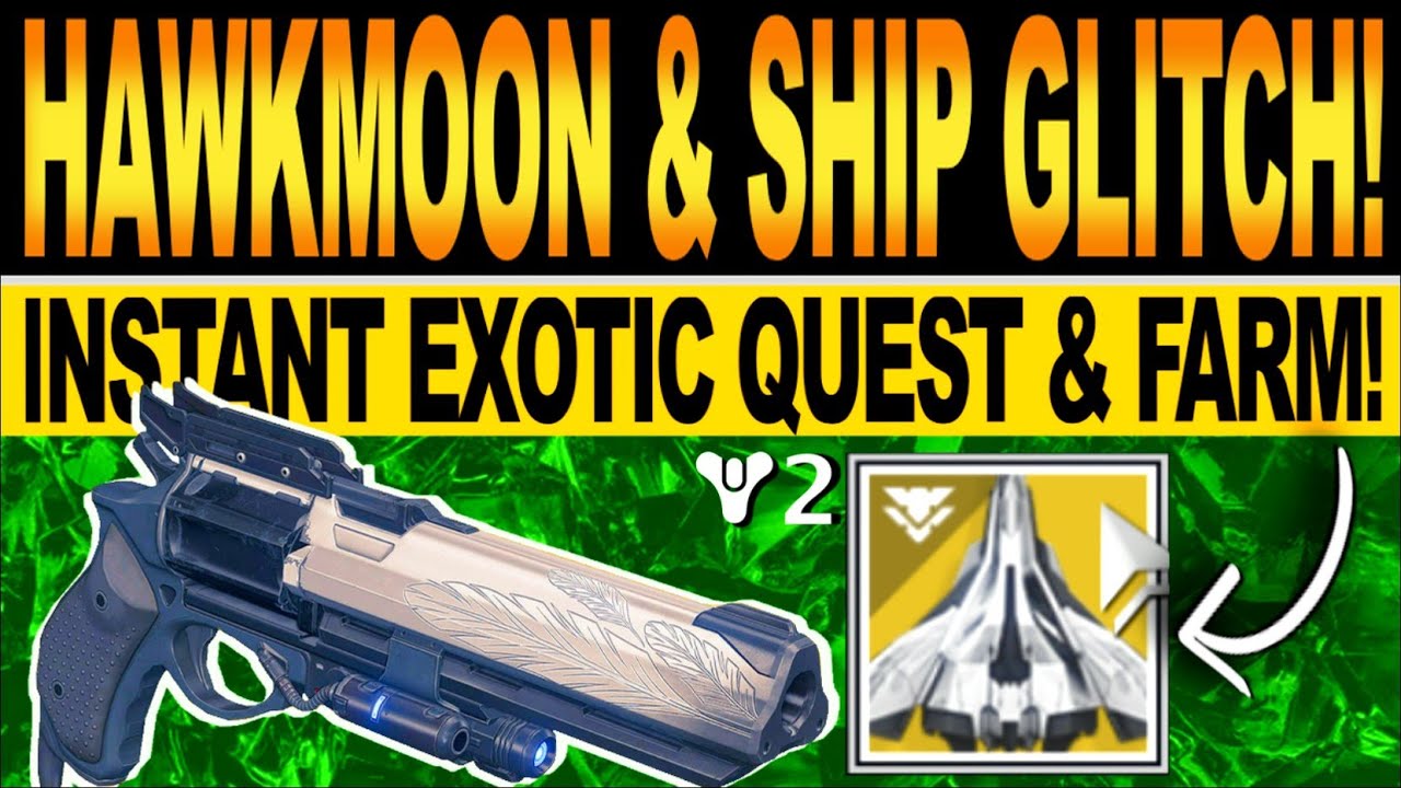 Destiny 2 | HAWKMOON & SHIP GLITCH! Fast HARBINGER MISSION, Easy Exotic Quest, CATALYST & ROLL Farm!