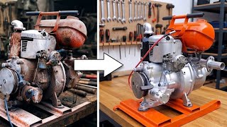 Very Rusty and Destroyed Water Pump Restoration
