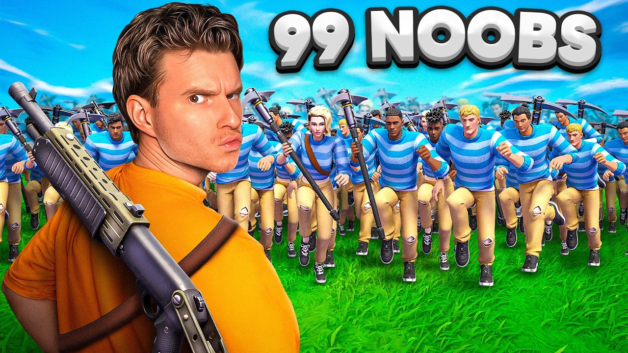 1 TRYHARD vs 99 NOOBS in Fortnite