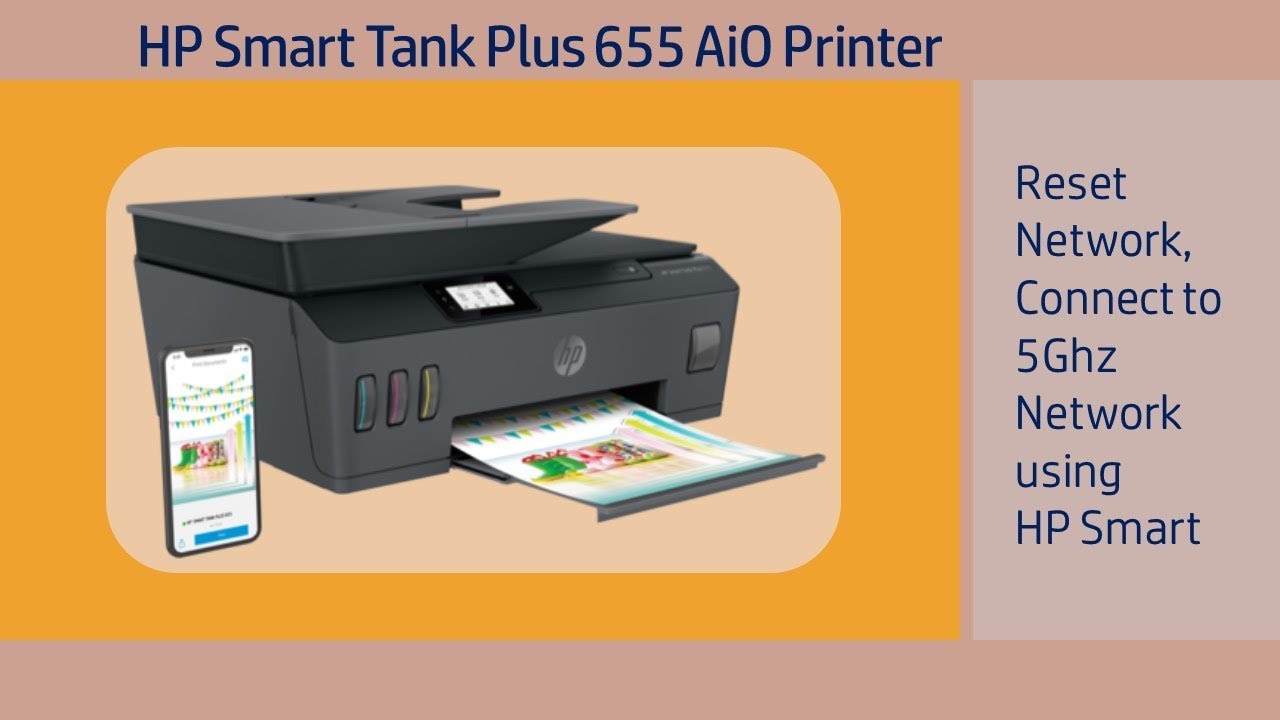 HP Smart Tank 651 | AiO Printer Connect to 5GHz network with HP Smart - YouTube