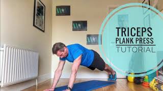 Triceps plank press tutorial