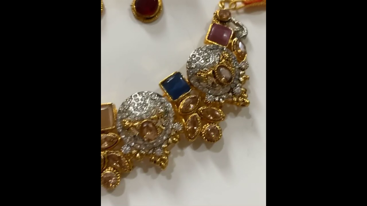 Heavy Embellished Collar Necklace Set