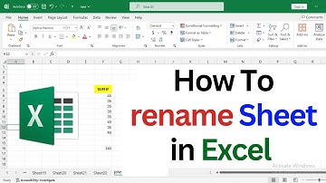 how to rename sheet in microsoft excel | rename a worksheet in excel | renaming worksheets in excel