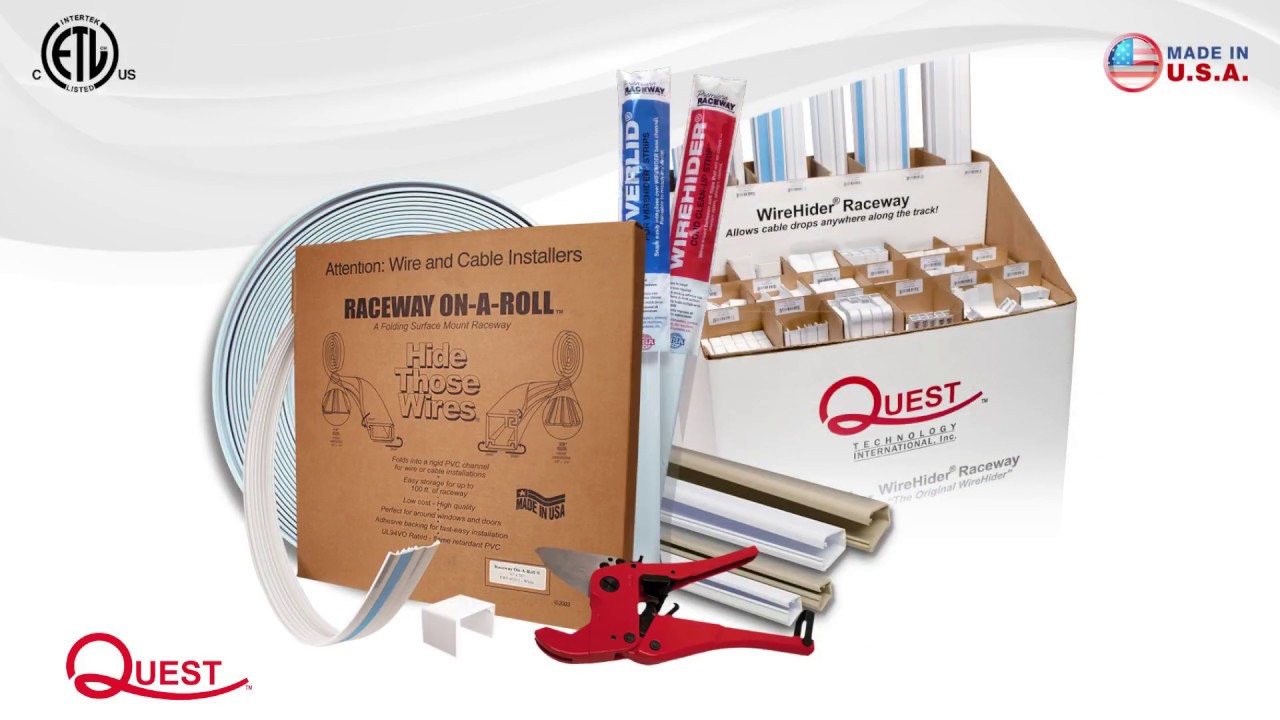 WireHider Raceway & RacewayOnARoll from Quest Technology Intl YouTube