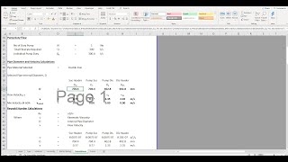 Pump Sizing and System Characteristic Calculations Using Excels screenshot 5