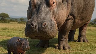 Baby Hippo Raised By 🦏 Rhinos Meets His Own Kind ✅
