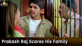 Prakash Raj Scares His Family By Drinking Poison | Bunny | Allu Arjun | Telugu Movie Scenes