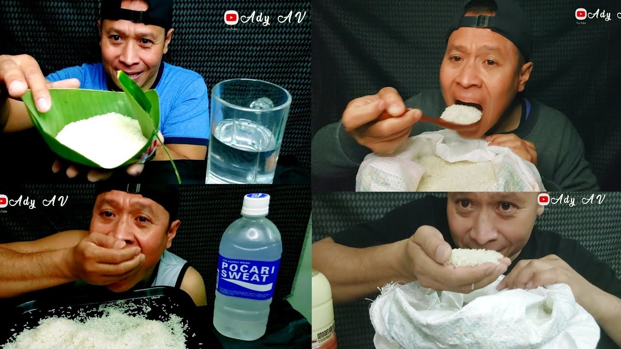 Compilation Video Raw rice eating - YouTube