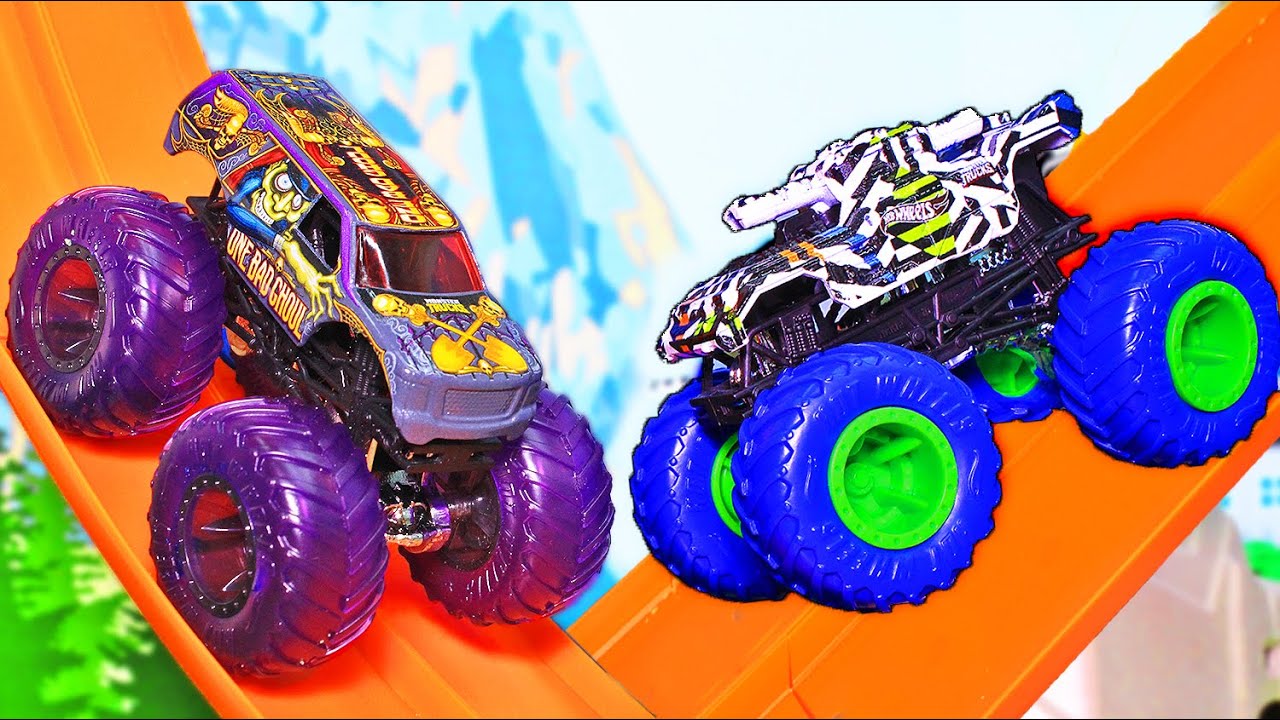 Включи про монстр траков hot wheels. Хот Вилс монстр трак машинки. Монстр трак хот Вилс видео.