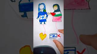 Palestine and iran🇵🇸  vs Israel 🇮🇱 flag drawing ✍️ #shorts #drawing #painting