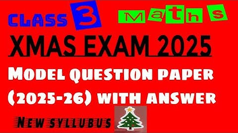 Class 3 maths Christmas exam question paper|class 3 maths second term question paper|class3 maths