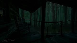  Heavy Rain Forest Sound On Wooden Balcony To Overcome Insomnia Relax Rain Sound For Sleeping