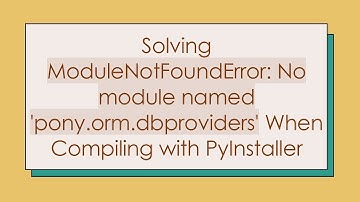 Solving ModuleNotFoundError: No module named 