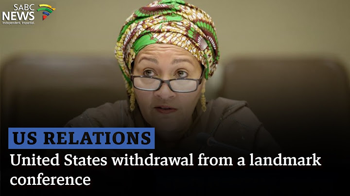 United States withdrawal from a landmark conference