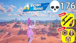 176 Elimination ARIANA GRANDE Solo Vs Squads "Zero Build" Gameplay Wins (Fortnite chapter 5)