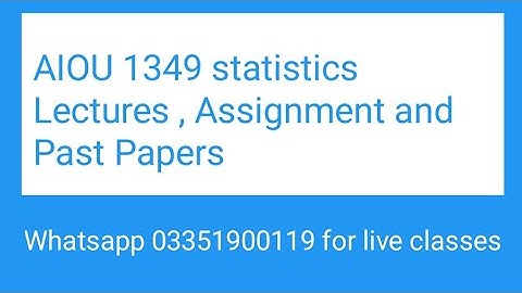 aiou 1349 business mathematics unit 1  Lectures || aiou 1349 lectures | aiou  aiou 1349 guess paper