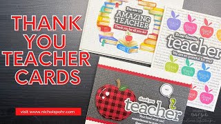 Thank You Teacher Cards (Back to School Teacher Appreciation)